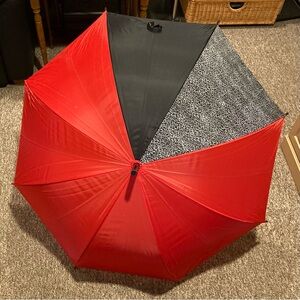 NWOT Vintage Aramis Rain Umbrella Black and Red